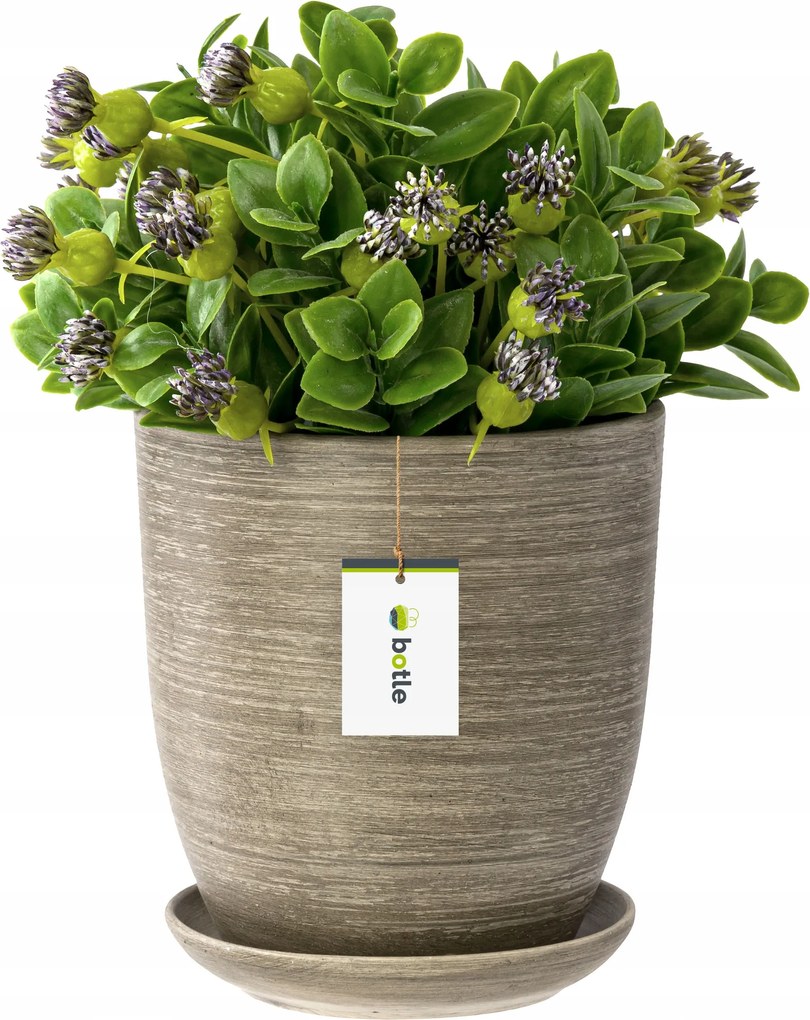 Kerámia kaspó ø13cm, beton talppal