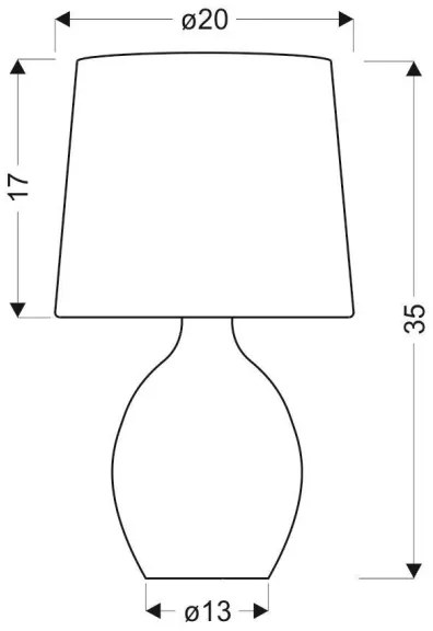 Asztali lámpa AMBON 1xE14/40W/230V fekete