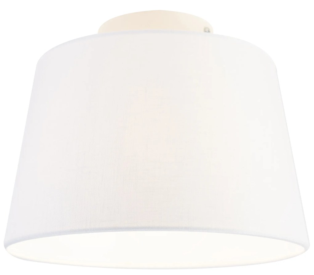 Modern mennyezeti lámpa fehér búrával 25 cm - Combi