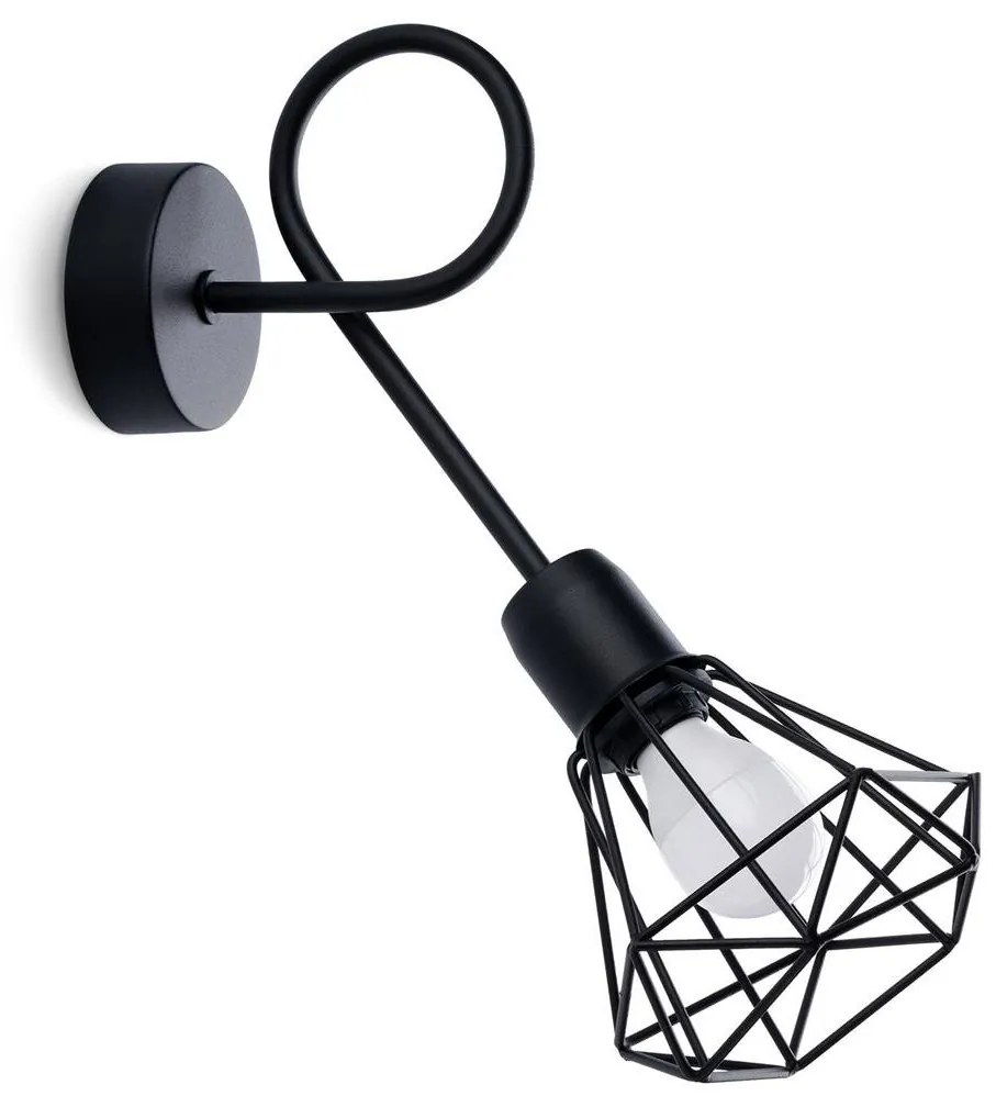 Sollux SL.1108 - Fali lámpa ARTEMIS 1xE14/40W/230V fekete