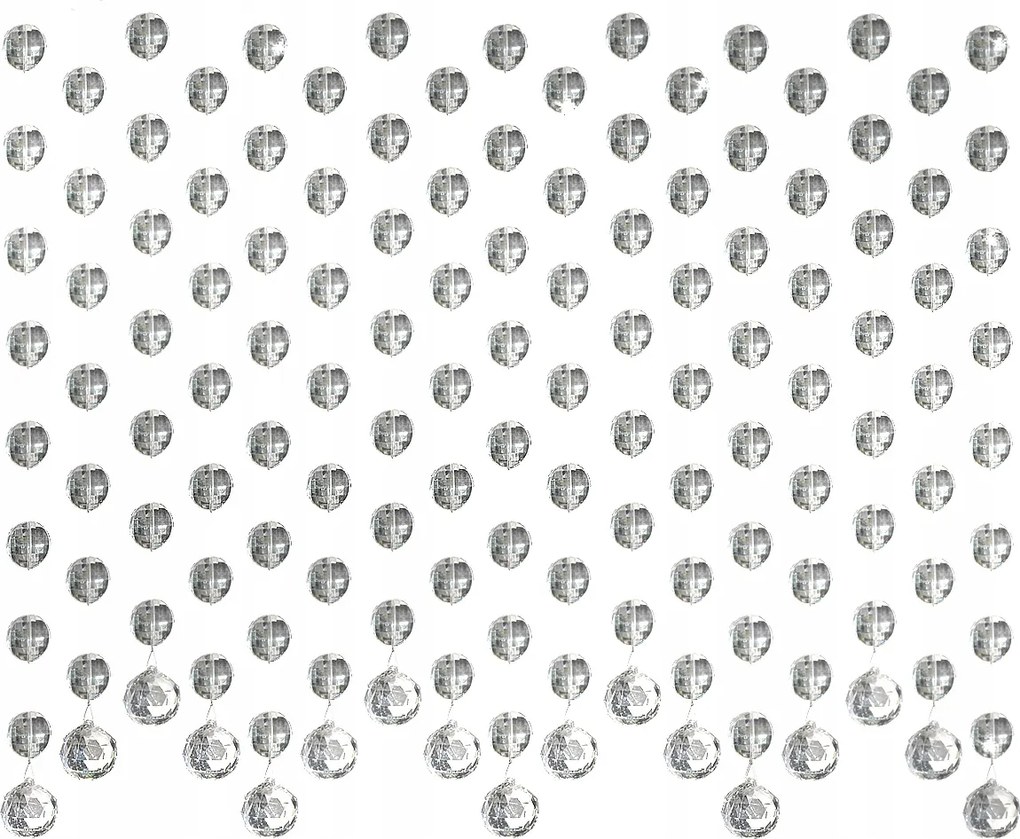 Dekoratív Függöny Gömb 120CM Gyöngyök Kristályok