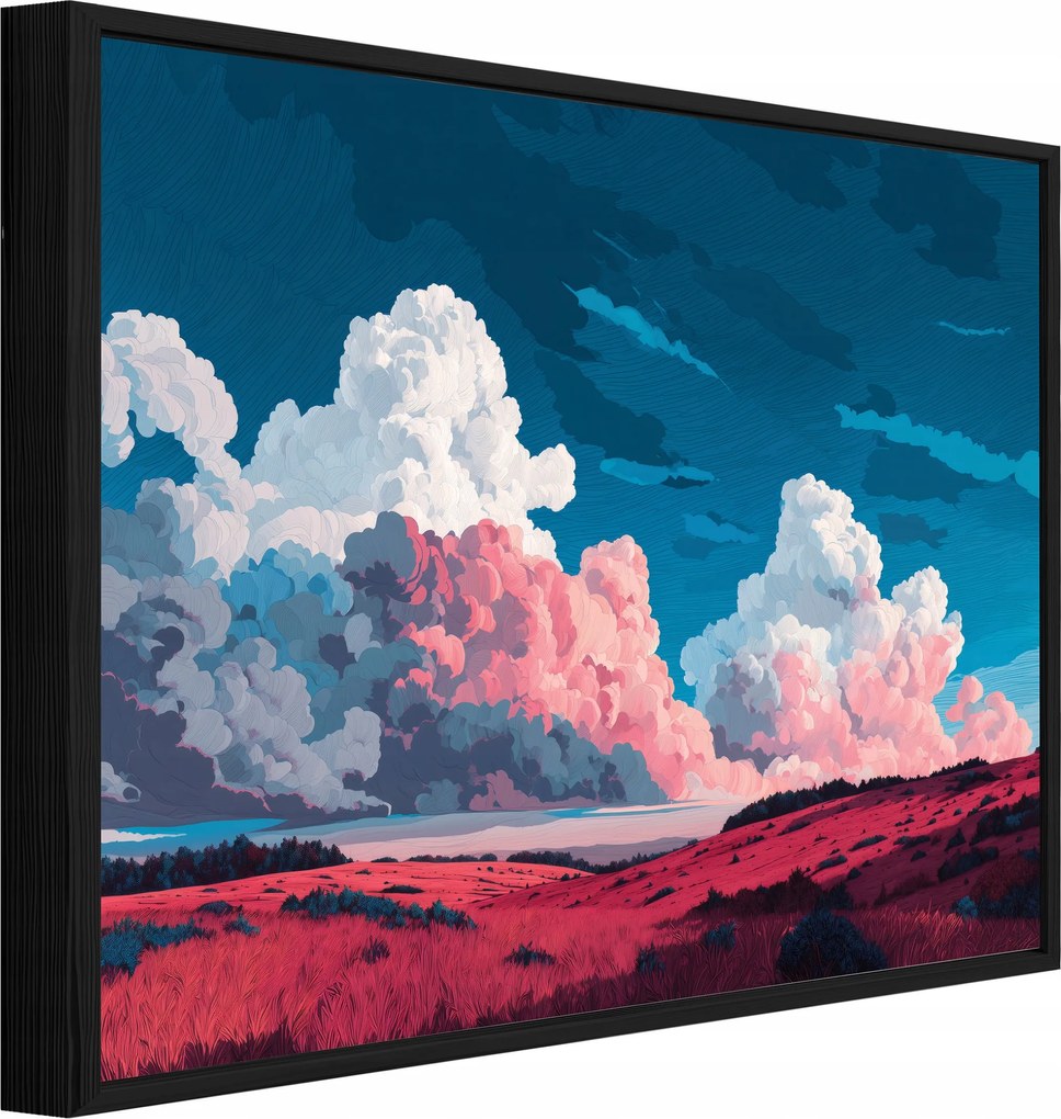 Vászonkép Fekete Keretben Tájkép Akvarell Nappali Hálószoba 40x30