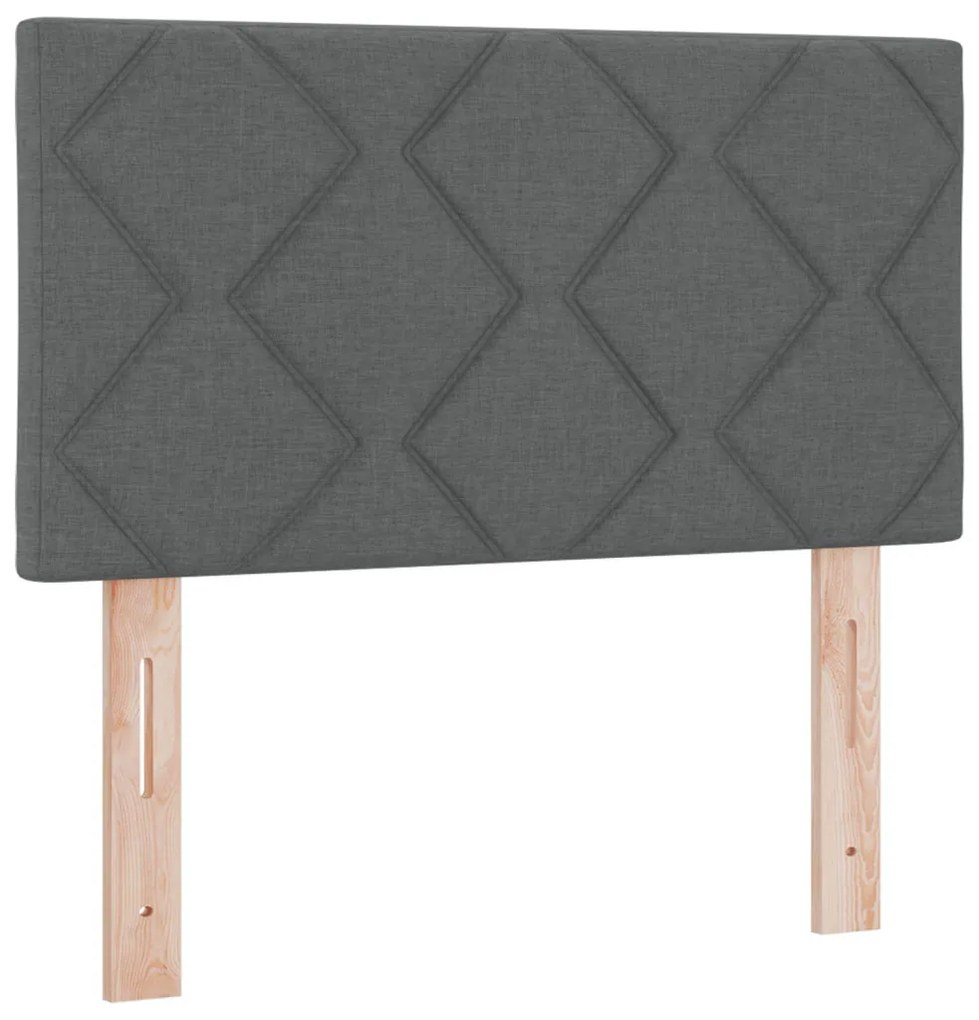 LED Fejtámla Gyémánt Blokk Mintázat Sötétszürke 80 cm Szövet