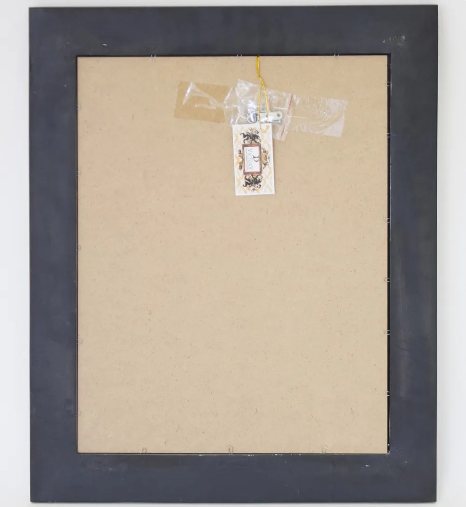 Szögletes élcsiszolt fali tükör díszes ezüst blondel fa keretben 62x52x3,5cm