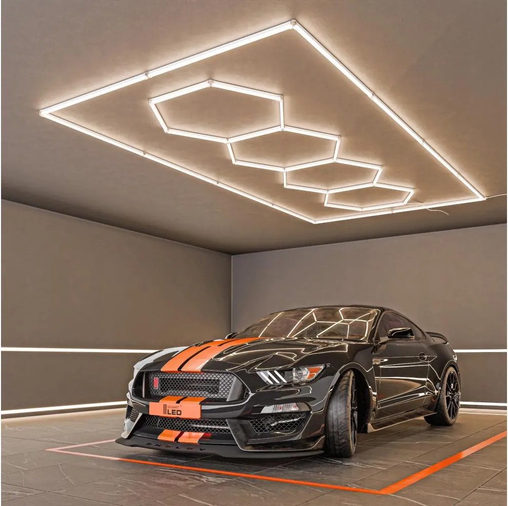 LED mennyezeti lámpatest LED/426W/85-265V 4000K 484x243 cm CRI 90 IP44 fehér
