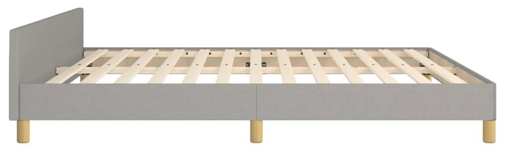 világosszürke szövet ágykeret matrac nélkül 180 x 200 cm