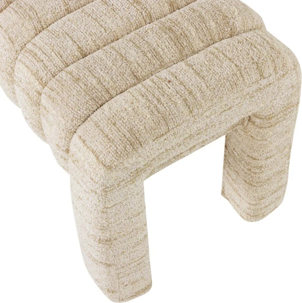 Bézs buklé párnázott pad Frex – WOOOD