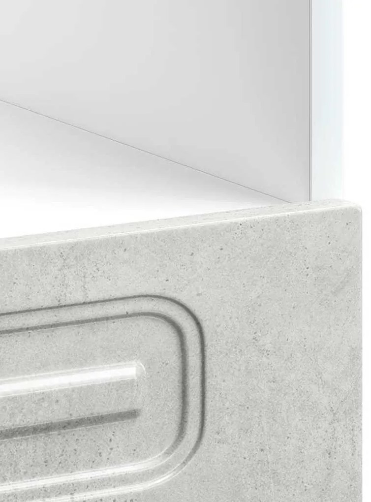 Kalmar betonszürke szerelt fa sütőszekrény