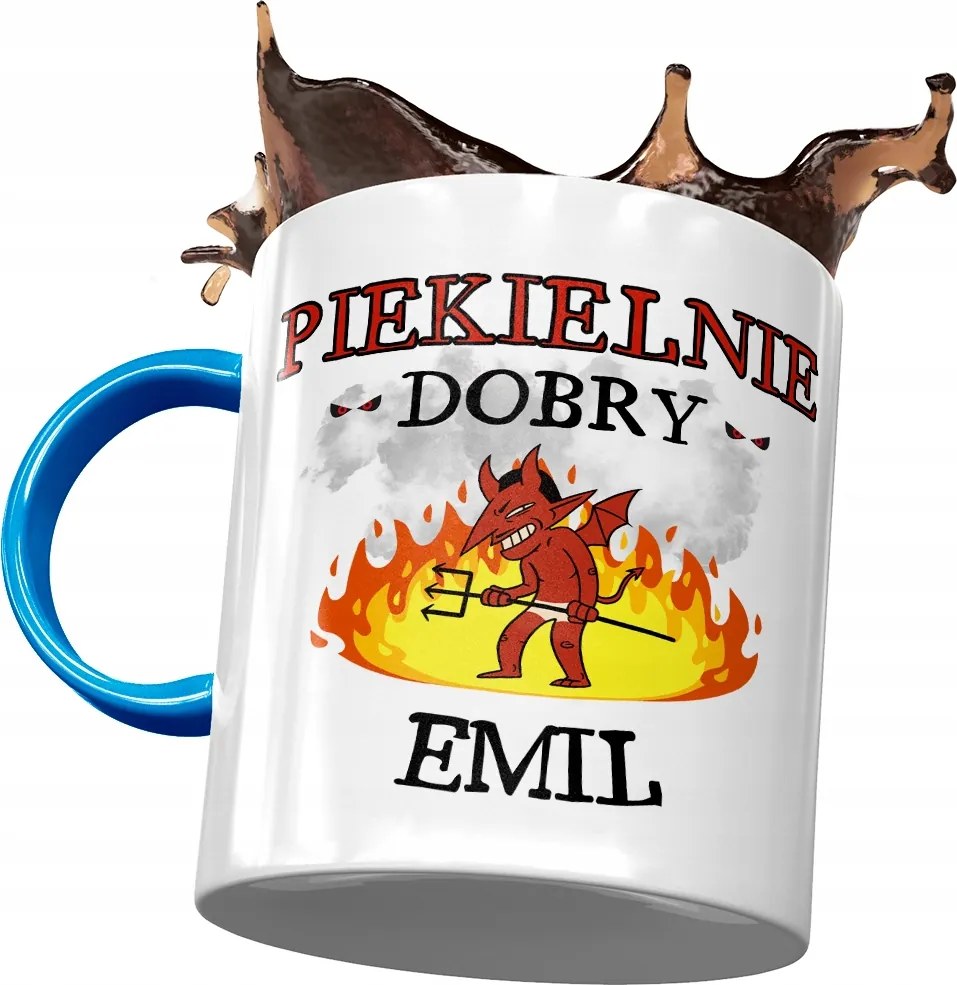 Kék bögre Emil Kollégának Ajándék Nyomtatott Fotóval