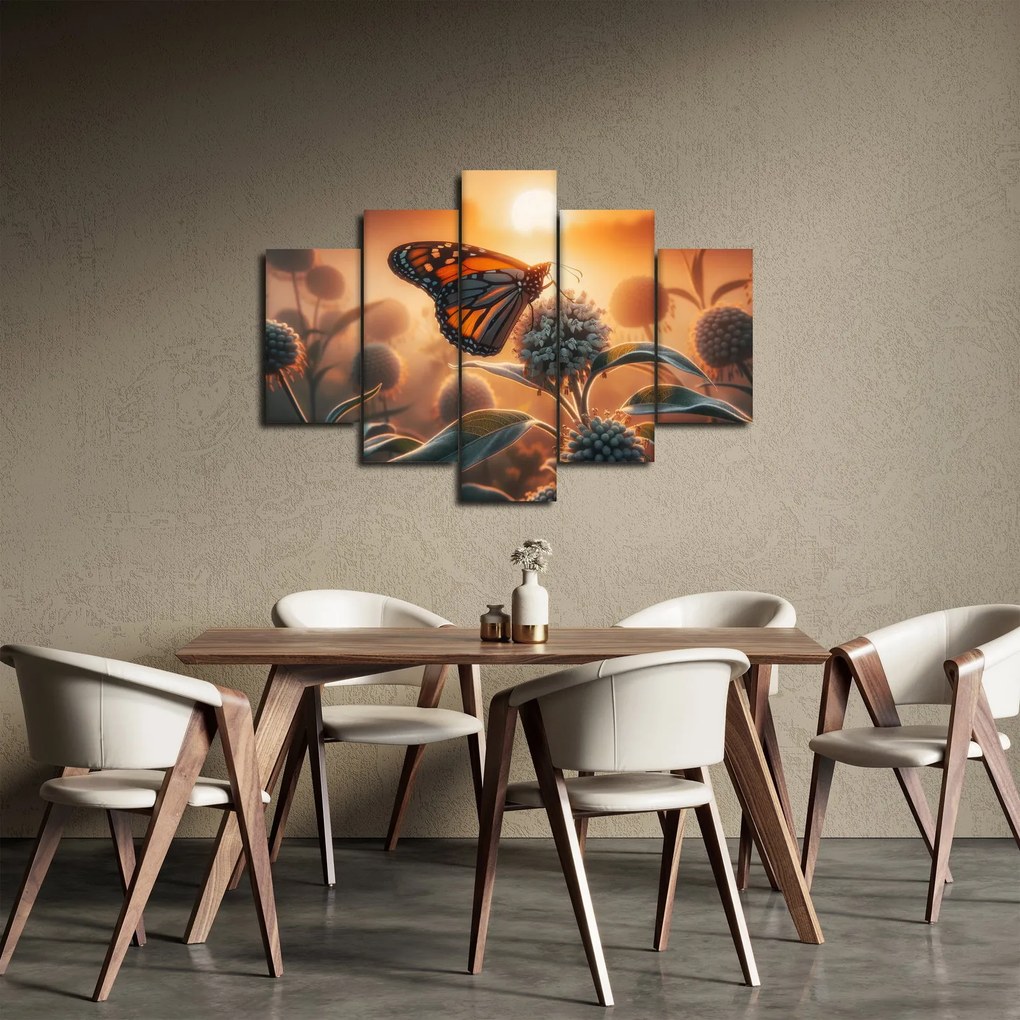 Kép – Pillangó a lenyugvó napban (150x105 cm)
