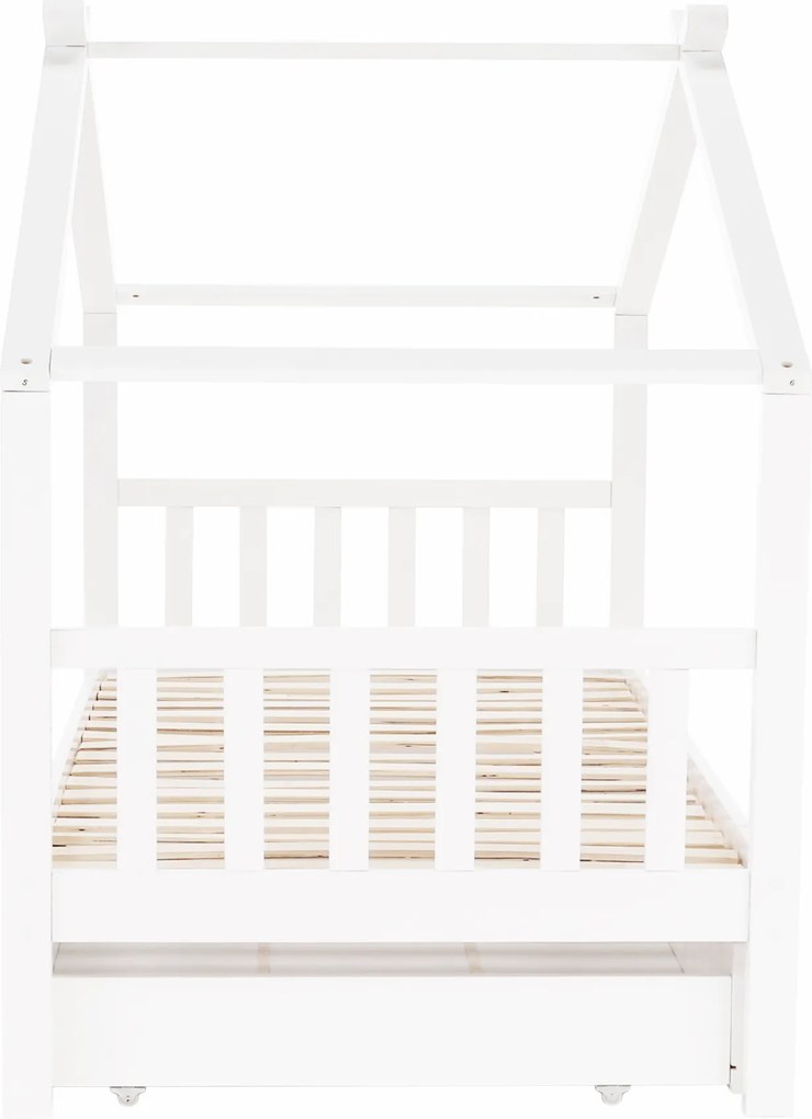 Ágy 2 konténerrál, fehér, ELISIA