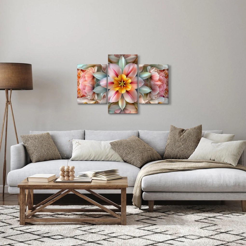 Kép - Kaleidoszkópos virág (90x60 cm)