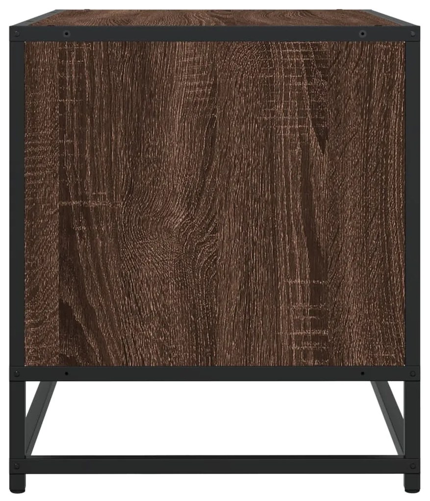 barna tölgy színű szerelt fa és fém TV-szekrény 120,5x40x46 cm