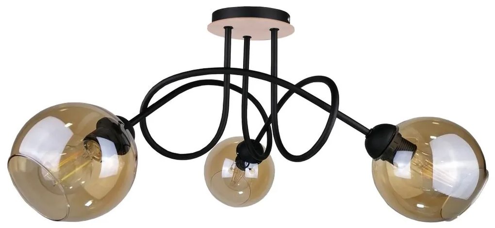 Felületre szerelhető csillár VENUS WOOD 3xE27/60W/230V