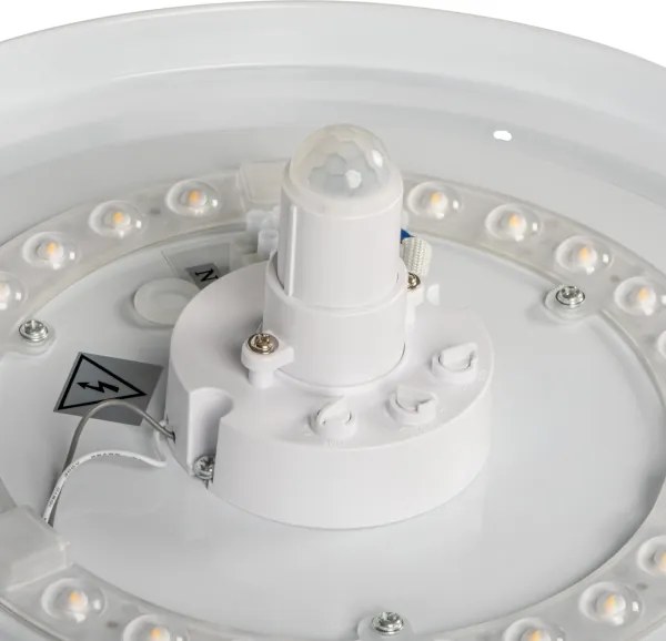 Kanlux 18124 - FOGLER LED mennyezeti lámpatest mozgásérzékelővel, 24 W, 230 V, Ø 38 cm