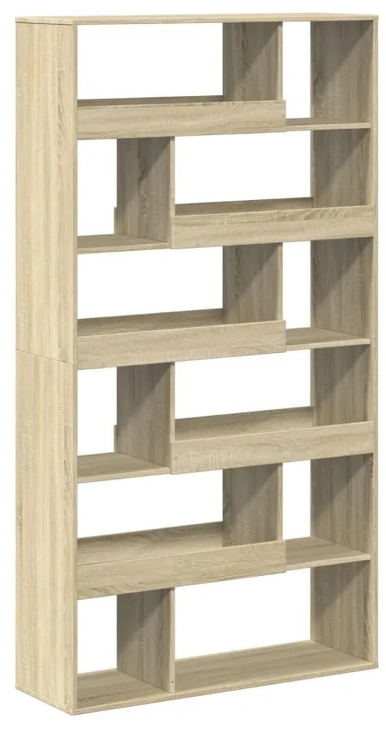 sonoma tölgy színű szerelt fa könyvespolc 100 x 33 x 187,5 cm