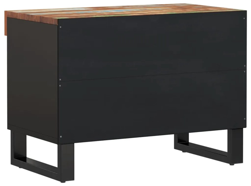 tömör újrahasznosított fa TV-szekrény 60 x 33 x 43,5 cm