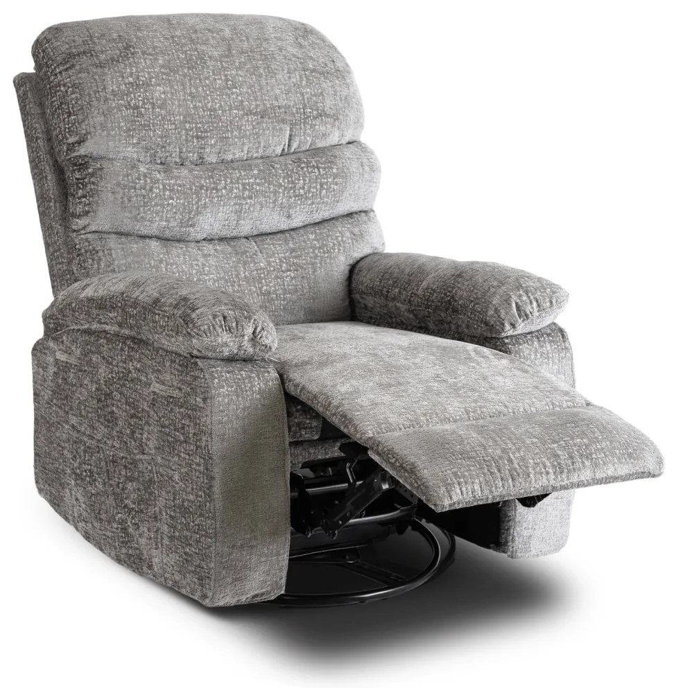 Elektromosan Vezérelhető Masszázsfunkciós Relaxfotel Fotel Szürke Színben. BRUCE