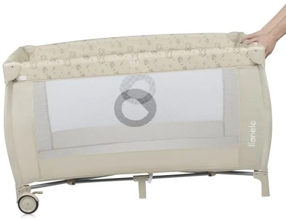 Lionelo - SVEN PLUS utazóágy, bézs színű