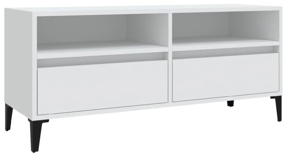 fehér szerelt fa TV-szekrény 100x34,5x44,5 cm