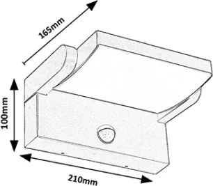 Brilagi-LED kültéri fali lámpa szenzorral ANKLE LED/18W/230V 3000K IP65