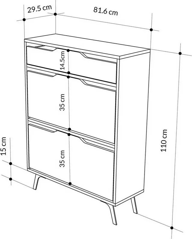 Astat Light Mocha cipősszekrény