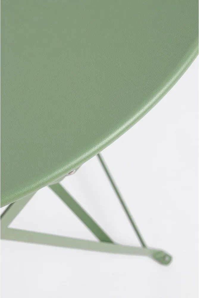 Zsályaszínű acél kétszemélyes kerti étkezőgarnitúra Austin – Bizzotto