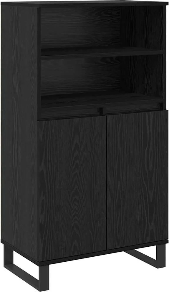 vidaXL Magasfiú Fekete 60 x 36 x 110 cm Faanyag