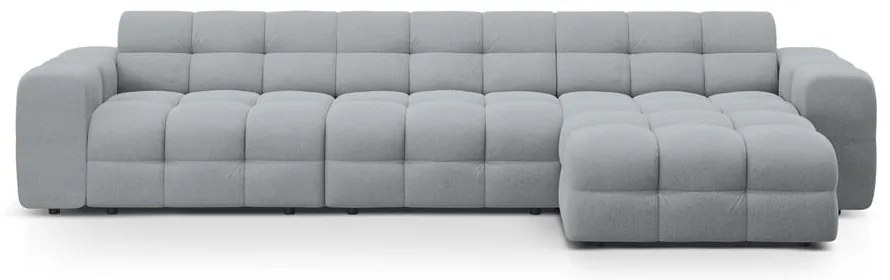 Szürke sarokkanapé (jobb oldali-heverő résszel) Kendal – Micadoni