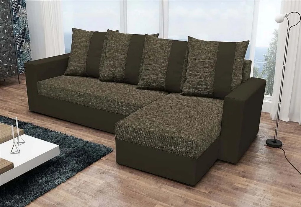 ágyazható sarokülő garnitúra GRASSA, 230x133, Kornet 10/Dolaro 12 piros