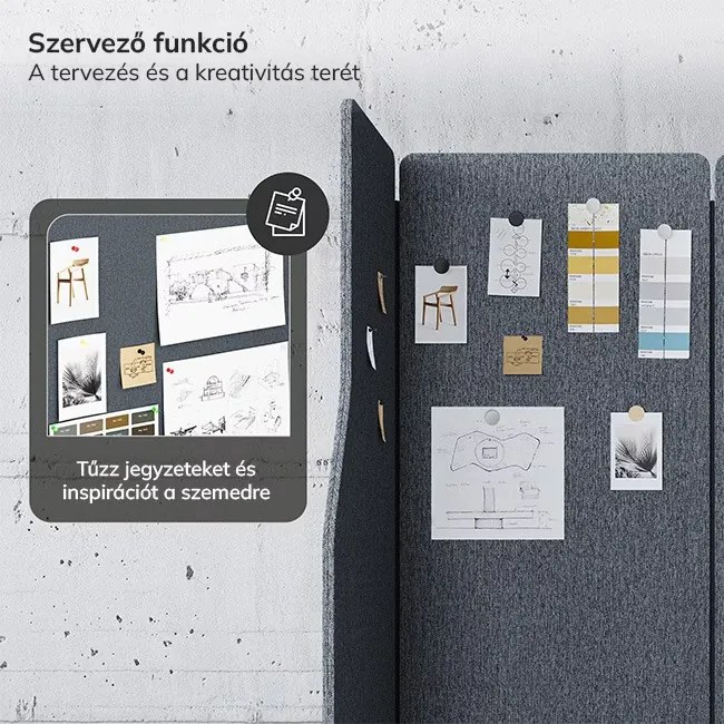 akusztikus falpanel SADIE Carbon Fog 260/145 cm