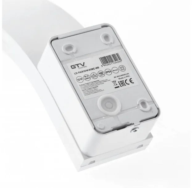 Lámpa Fali lámpa PARIS 10W, 900lm, IP54, AC220-240V, 50/60Hz, fénykibocsátás 140°, 4000K, fehér