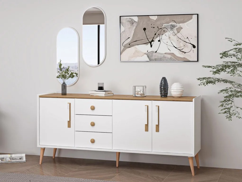 Mitra komód, fehér, 180 cm – TR506MNR1328