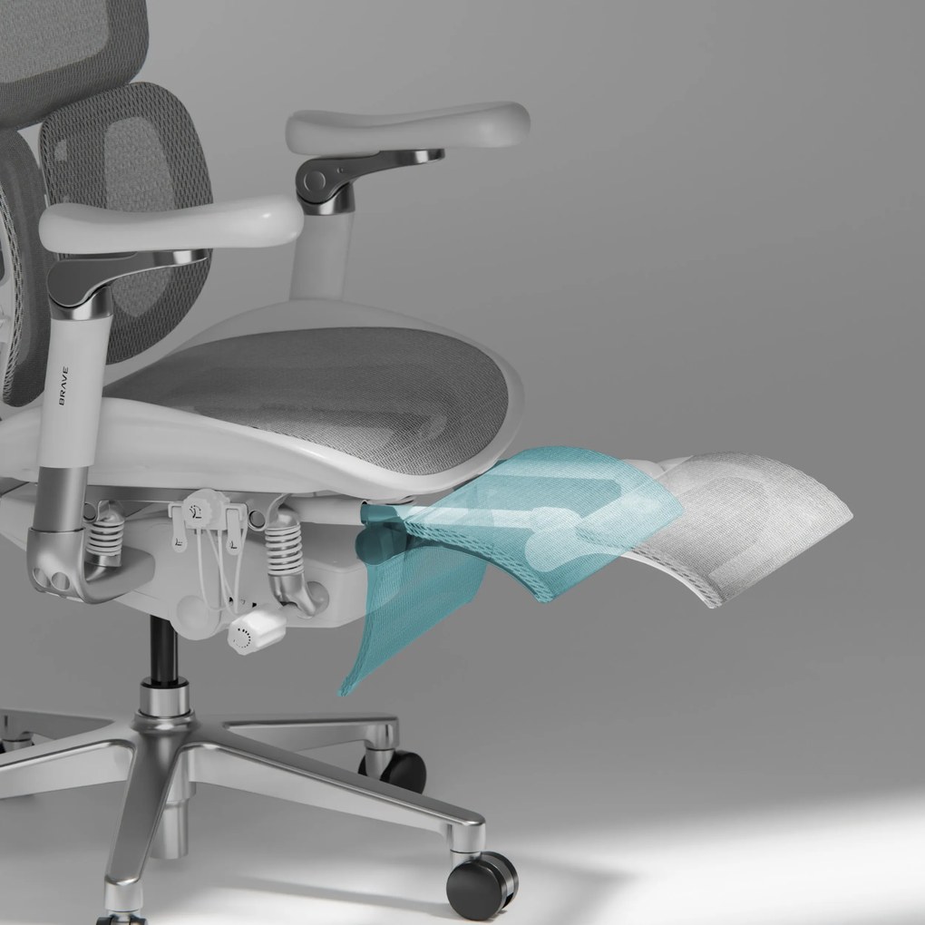 Prémium ergonomikus irodai szék lábtartóval szürke Premium Normal Size: Diablo V-Kinetic
