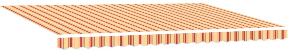 Behúzható napellenző sárga és narancssárga 500 × 350 cm szövet