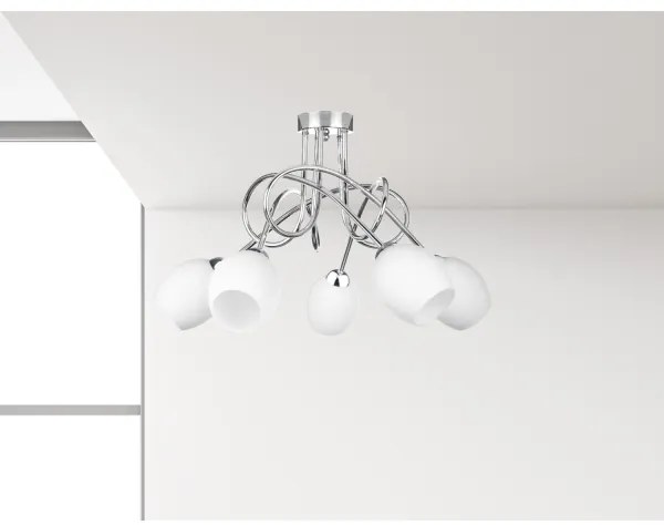 Felületre szerelhető csillár TWIST WHITE 5xE14/40W/230V