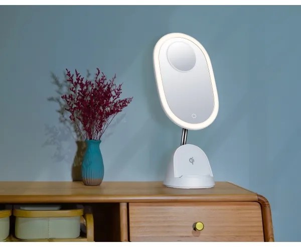 Immax 08970L - LED állítható tükör vezeték nélküli töltéssel LED/18W/230V