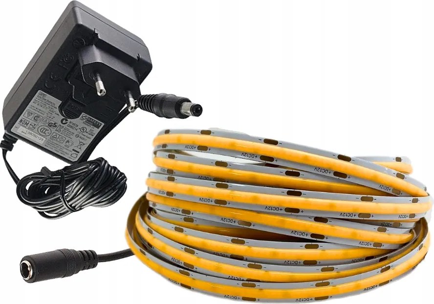 Neon Led szalag szett Cob meleg fehér 480D 990lm/m beépítésre kész 1,5m