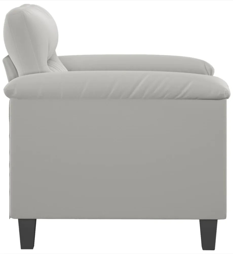 világosszürke mikroszálas szövet kanapéfotel 60 cm