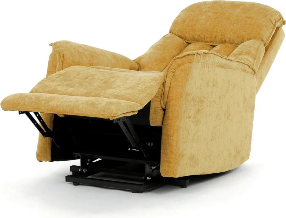 Sárga elektromos relaxfotel kábeles vezérléssel, szövet kárpitozással, TV-H9727 YEL2