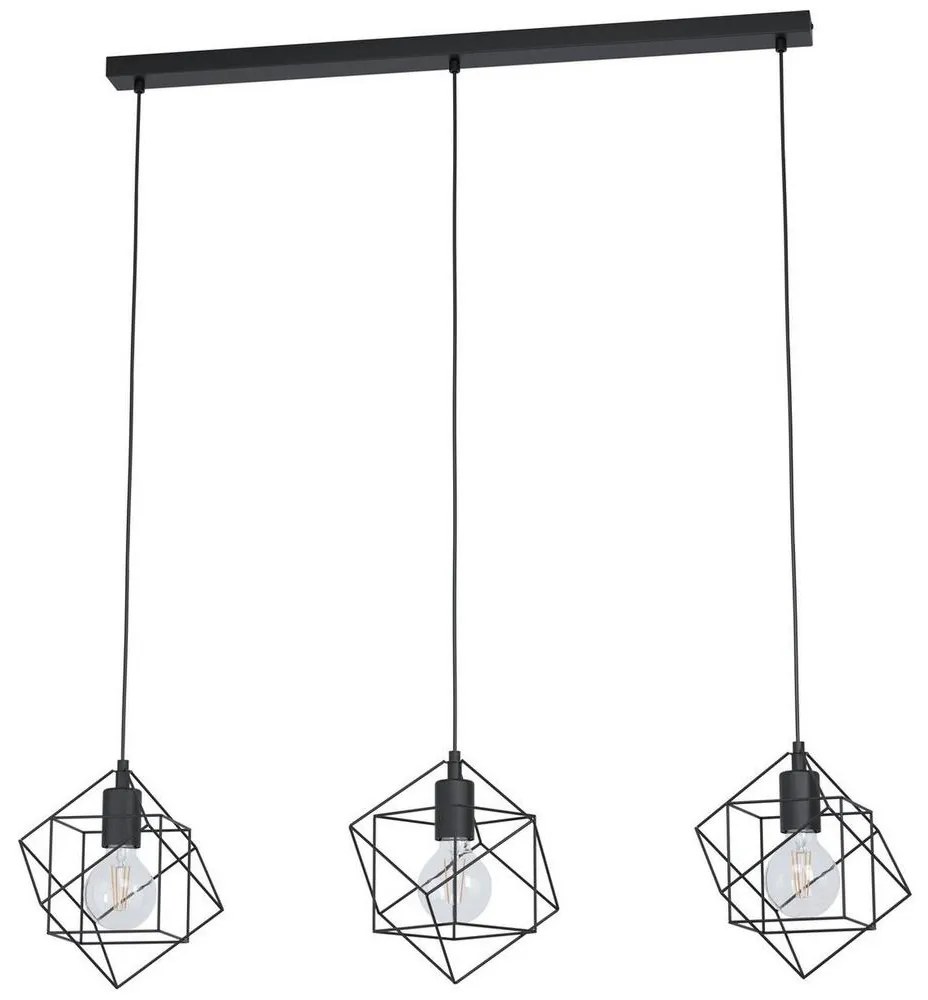 Eglo 43361 - Csillár zsinóron STRAITON 3xE27/60W/230V