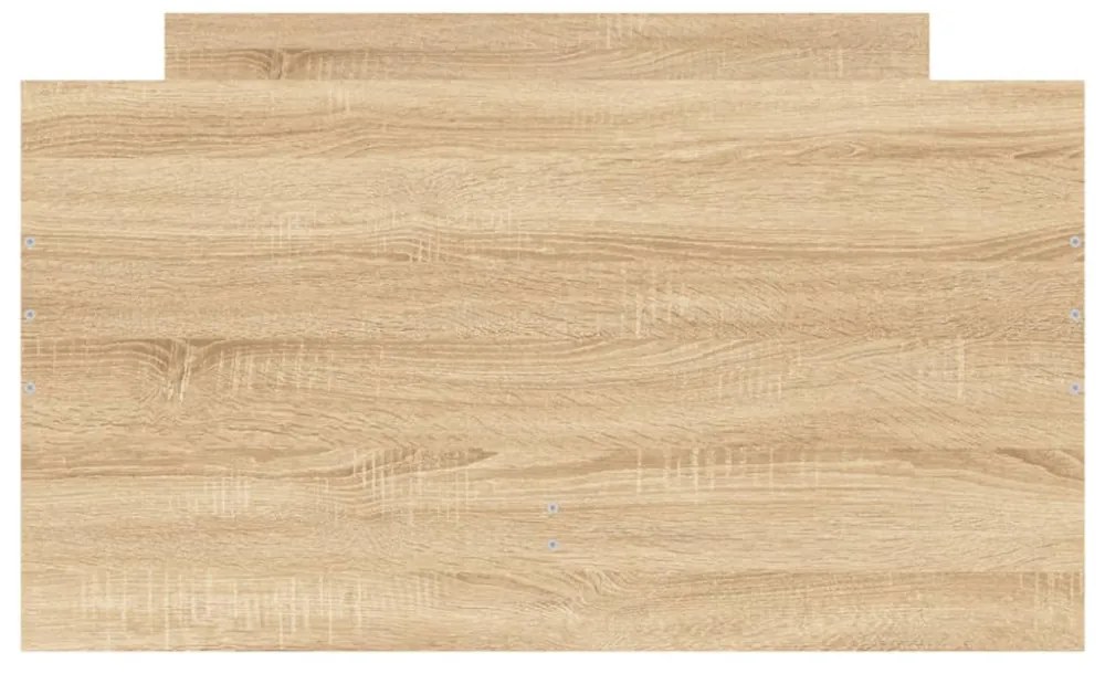 sonoma tölgy színű műfa ágykeret fiókokkal 100 x 200 cm