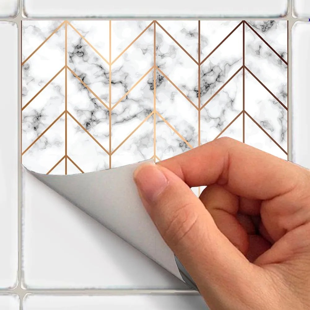 Matrica szett csempére 9 db-os 20x20 cm Marble – Ambiance