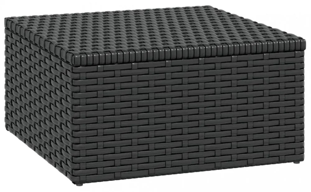 fekete polyrattan kerti ülőgarnitúra
