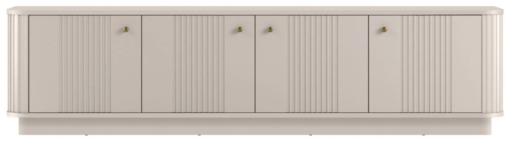 Vesper 187 cm TV-szekrény – kasmír / arany fogantyúk