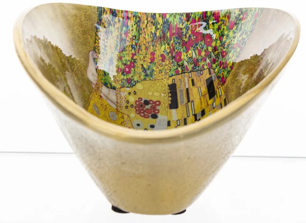 Gustav Klimt tál többszínű fém 8x20x12.5cm