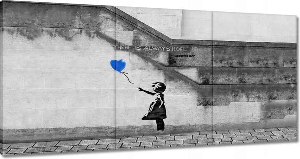 Festmények 180x90 Banksy Always Hope Mural