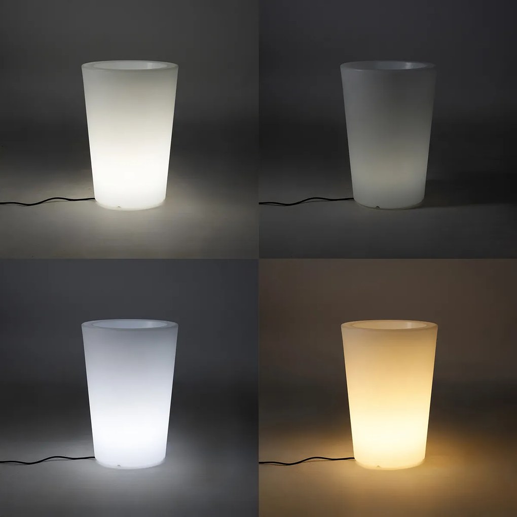 Okos kültéri állólámpa ültetővel fehér IP65 LED Wifi A60 - Verano