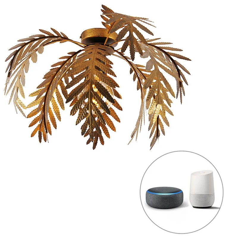 Okos mennyezeti lámpa arany 45 cm kerek, WiFi-vel, G95 - Botanica