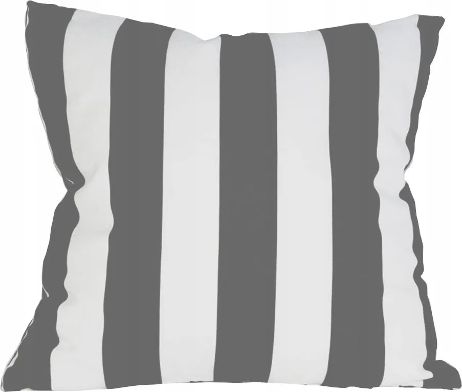 Csíkos párnahuzat 40x40 Csíkos Szürke-fehér prémium dekoratív párnahuzat